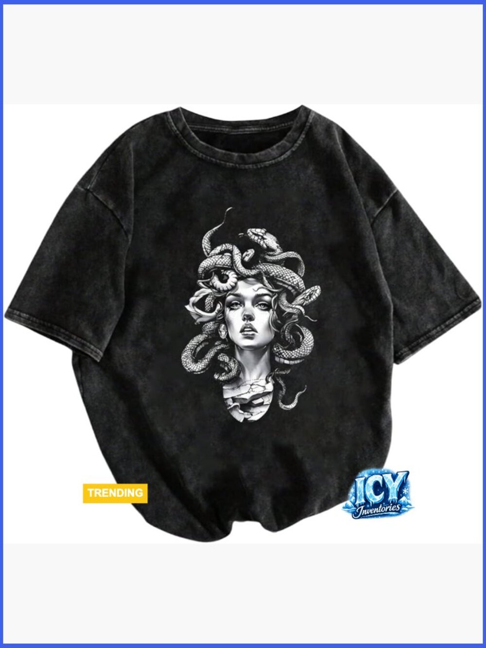 Graphic Vintage T-Shirt Short Sleeve Soft Fabric Casual Streetwear